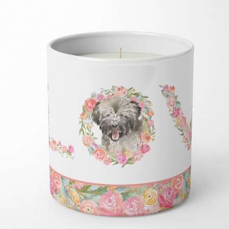 Carolines Treasures 3.75 x 3.25 in. Unisex Briard No.2 Love 10 oz Decorative Soy Candle WDK4346CDL